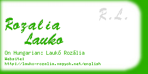 rozalia lauko business card